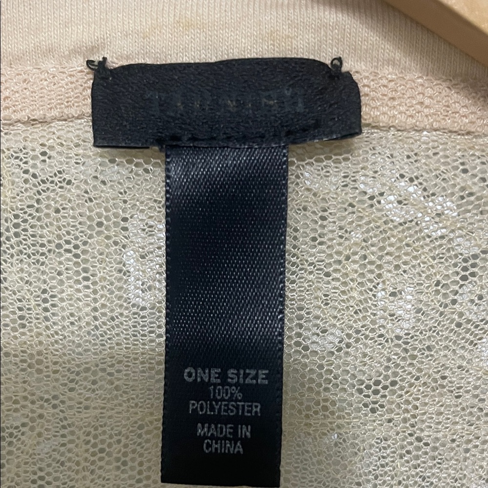 Gold Sequin Open Front Jacket - image 2